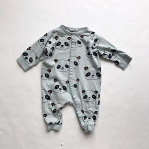 H&M panda bear face sleeper EUC NB